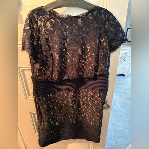 Tadashi Shoji Black Sheath Midi Dress